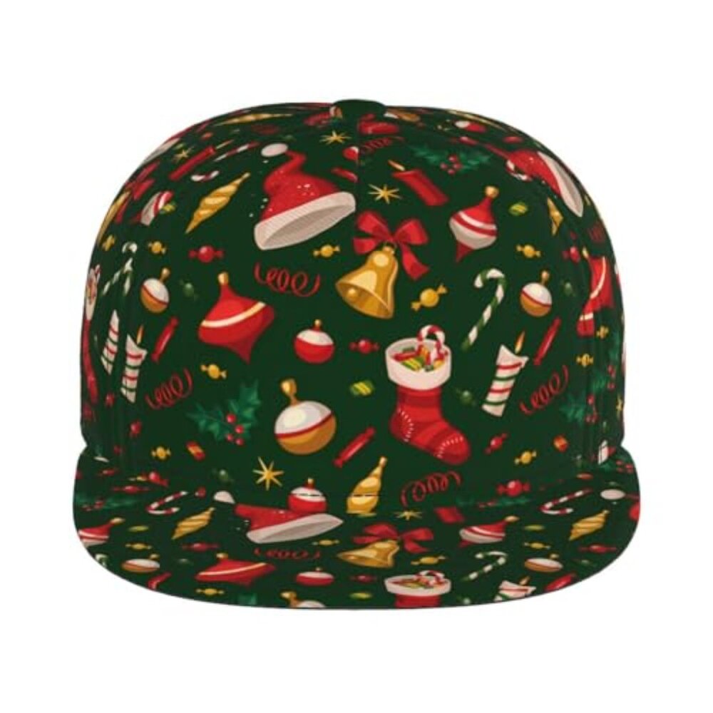 Snapback Baseball Cap Adjustable Flat-Brimmed Hip… - image 3